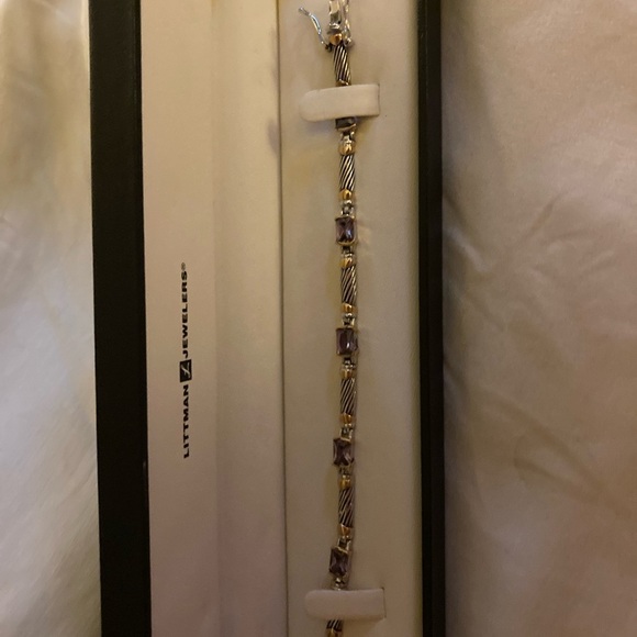 Littman Jewelers Silver, Gold, and Purple Bracelet NWOT in Box - Picture 5 of 10